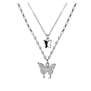 925 Sterling Silver Butterfly Necklace for Girls