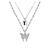 925 Sterling Silver Butterfly Necklace for Girls