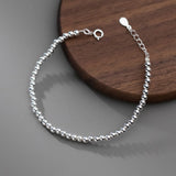 925 Silver Female Korea Beads Ball Charm Bracelet Wedding Gift