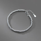 925 Silver Female Korea Beads Ball Charm Bracelet Wedding Gift