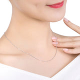 925 Silver Necklace for Women 18 inch O-Chain