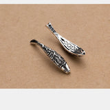 925 Sterling Silver Fish Spacer Beads 39x8mm for Bracelets & Necklaces