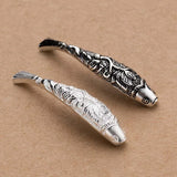 925 Sterling Silver Fish Spacer Beads 39x8mm for Bracelets & Necklaces