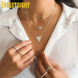 925 Silver CZ Heart Pendant Necklace Delicate Charm Choker Women