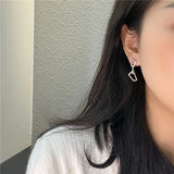 925 Silver Geometry Earrings Women Solid Silver Studs