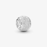 925 Sterling Silver Glitter Heart Beads Charm Europe Bracelet DIY Jewelry Gift
