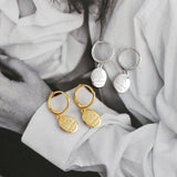 925 Silver Heart Hoop Earring For Women, Kids
