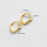 925 Sterling Silver Zirconia Hoop Earrings for Women