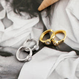 925 Sterling Silver Zirconia Hoop Earrings for Women