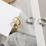 925 Sterling Silver Zirconia Hoop Earrings for Women