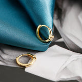 925 Sterling Silver Zirconia Hoop Earrings for Women