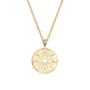 925 Sterling Silver Compass Pendant Necklace for Women