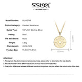 925 Sterling Silver Compass Pendant Necklace for Women