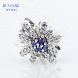 925 Silver Fireworks Charm CZ European Bracelet Bead