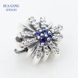 925 Silver Fireworks Charm CZ European Bracelet Bead