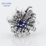 925 Silver Fireworks Charm CZ European Bracelet Bead
