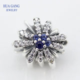 925 Silver Fireworks Charm CZ European Bracelet Bead