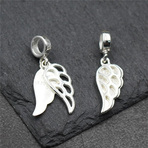 925 Silver Angel Wings Charms for DIY Jewelry Making