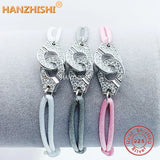 925 Silver Handcuffs Bracelet Zircon Menottes