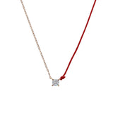 925 Silver Boho Necklace Heart Round CZ Choker