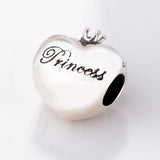 925 Silver Heart Bead Bracelet Charm Pink Crystal