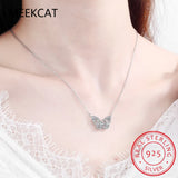 925 Silver Diamond Butterfly Pendant Women Wedding Jewelry