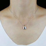 925 Sterling Silver Padlock Charm Pendant Necklace