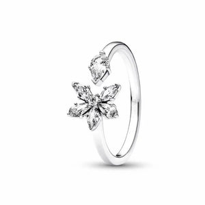 925 Silver High Droplet Petal Ring Jewelry for Women