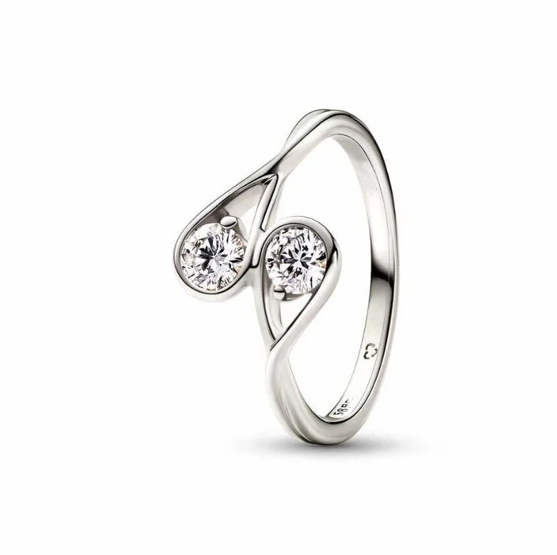 925 Sterling Silver Petal Ring Jewelry for Women