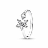 925 Silver High Droplet Petal Ring Jewelry for Women