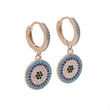 925 Silver Evil Eye Disco Women Earring