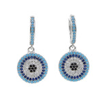 925 Silver Evil Eye Disco Women Earring