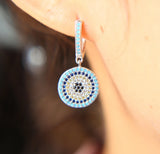 925 Silver Evil Eye Disco Women Earring