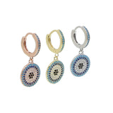 925 Silver Evil Eye Disco Women Earring