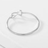 925 Sterling Silver Fish Ring with Crystal Stone