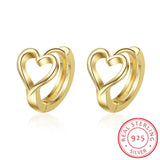 925 Sterling Silver Heart Ear Cuff Clip Earrings, No Piercing