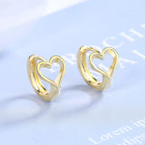 925 Sterling Silver Heart Ear Cuff Clip Earrings, No Piercing