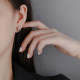925 Silver Bee Hoop Earrings Wedding Party Jewelry Gift Jfl