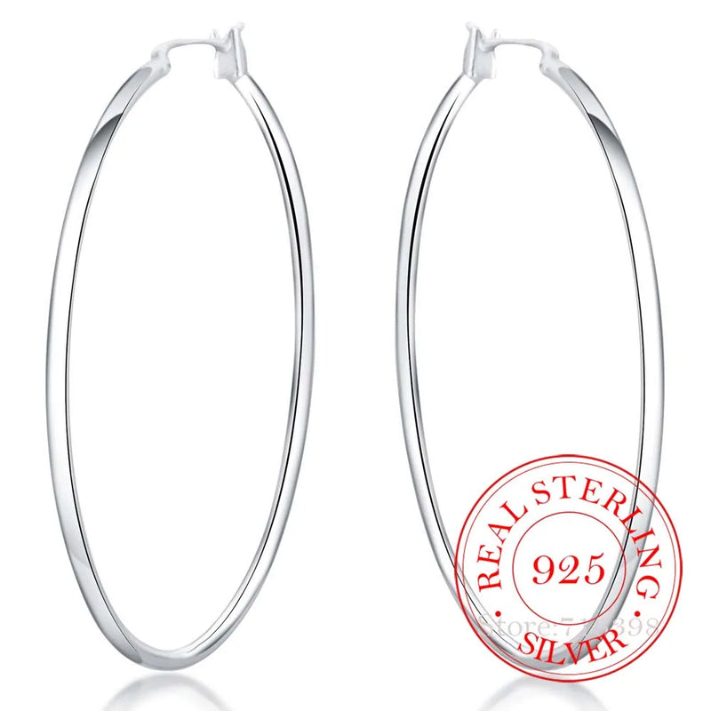 925 Sterling Silver Hoop Earring Vintage Party Earrings for Women Wedding