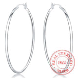 925 Sterling Silver Hoop Earring Vintage Party Earrings for Women Wedding