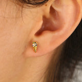 925 Silver Rainbow Cz Paved Summer Beach Earrings