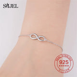 925 Silver Infinity Charm Bracelets Friendship Bracelet