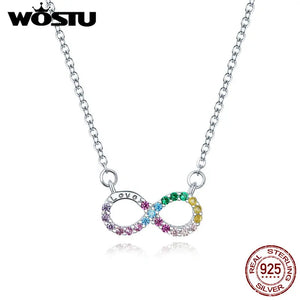 925 Sterling Silver Infinity Love Necklace for Women Wedding Gift