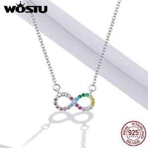 925 Sterling Silver Infinity Love Necklace for Women Wedding Gift