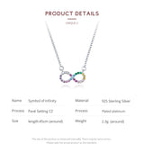 925 Sterling Silver Infinity Love Necklace for Women Wedding Gift