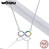 925 Sterling Silver Infinity Love Necklace for Women Wedding Gift