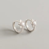 925 Silver Ins Giant Stars Women Girl Birthday Gift Jewelry