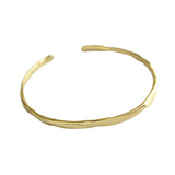 925 Silver Concave Surface Bangle Bracelet for Women