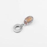925 Silver Football Dangle Charm Pendant for Bracelet