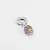 925 Silver Football Dangle Charm Pendant for Bracelet